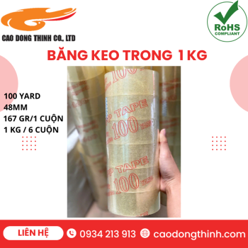 Băng keo trong 1 kg chất lượng cao