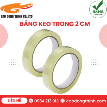 Băng keo trong 2 cm