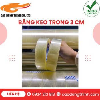 Băng keo trong 3 cm chất lượng cao