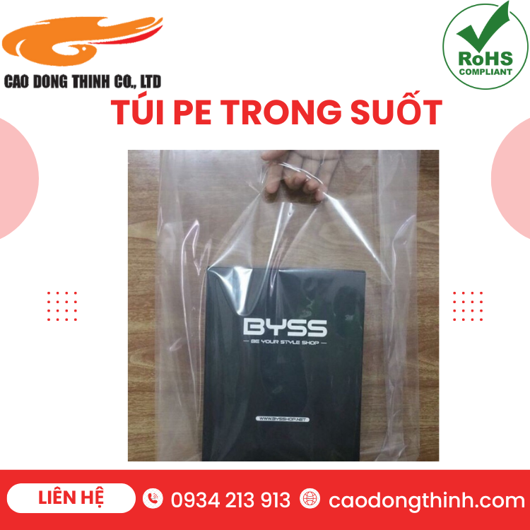 Túi pe trong suốt chất lượng cao