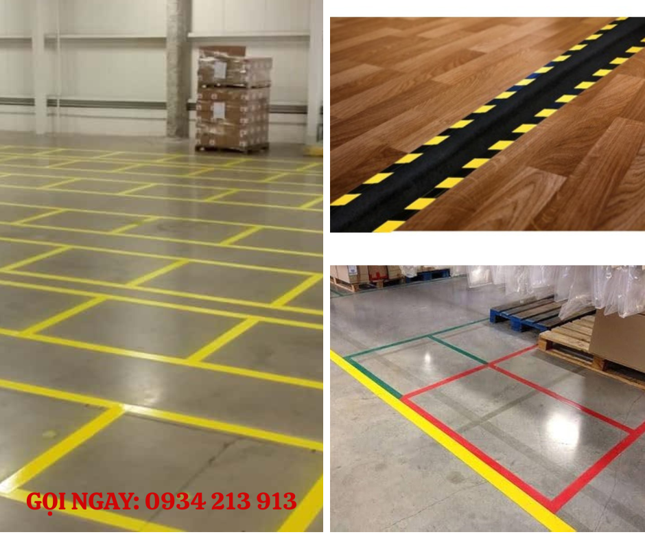 Ứng dụng đa dạng của băng keo dán nền cảnh báo