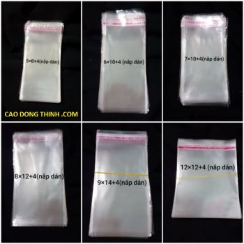 KÍCH THƯỚC TÚI CÓ KEO