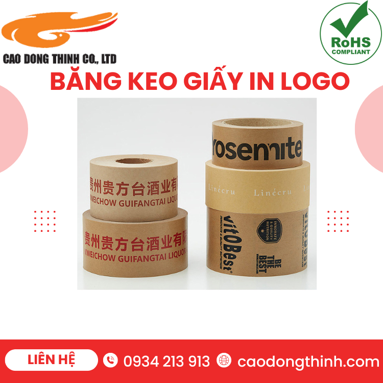 băng keo giấy in logo -CAO ĐÔNG THỊNH