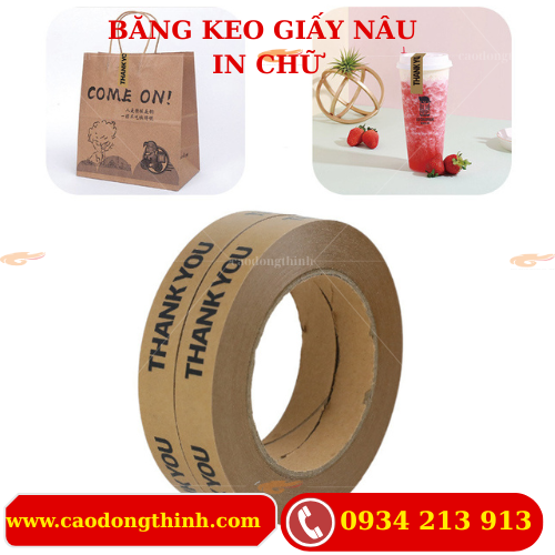 BĂNG KEO GIẤY NÂU IN CHỮ GIÁ SỈ