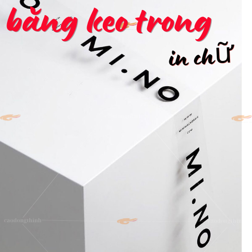 băng keo trong in logo sắc nét