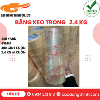 Băng keo trong 2.4 kg chất lượng cao