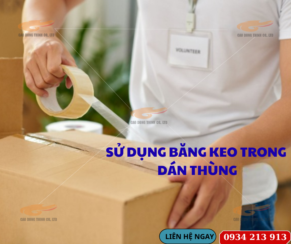 Băng keo trong sử dụng dán thùng carton