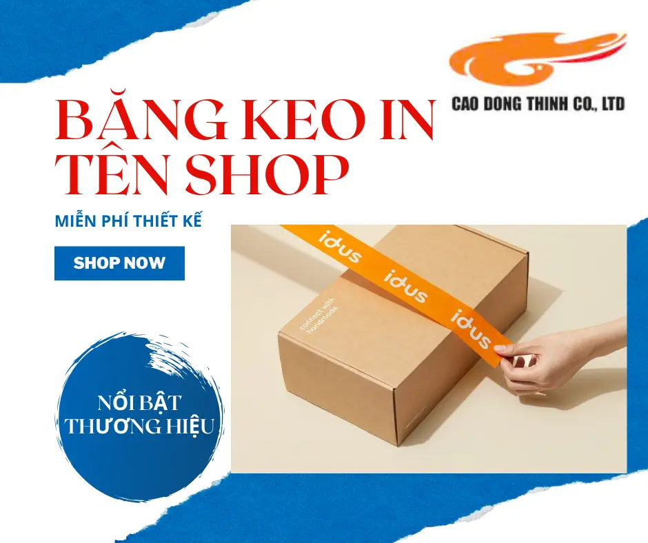 Băng keo in tên Shop chất lượng cao