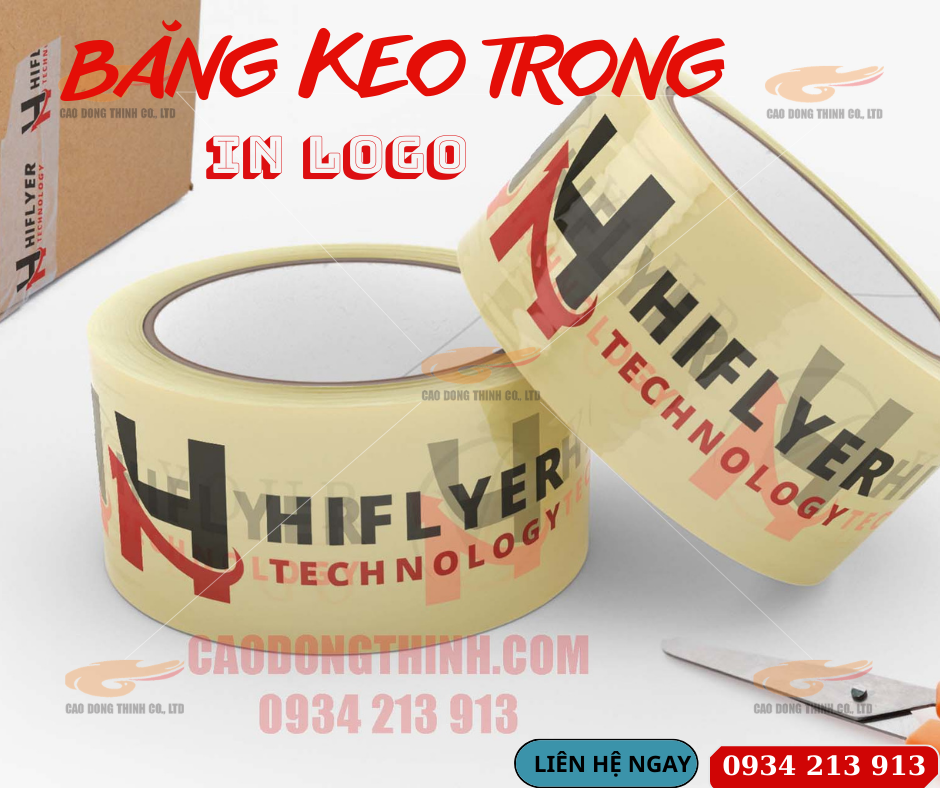 Băng keo trong in logo chất lượng cao