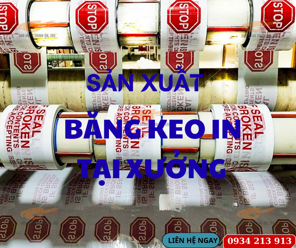 Sản xuất băng keo in logo tại Bình Dương