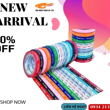 Băng keo in dán ly nước - tên quán đa dạng mẫu mã