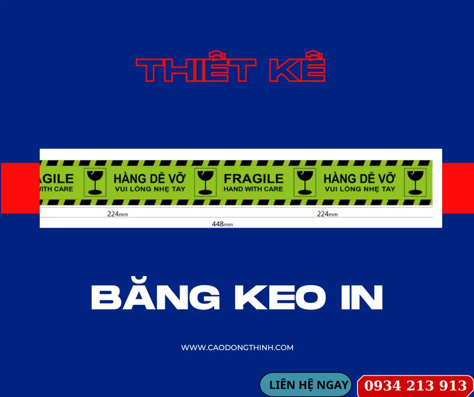 Thiết kế băng keo in tại Cao Đông Thịnh